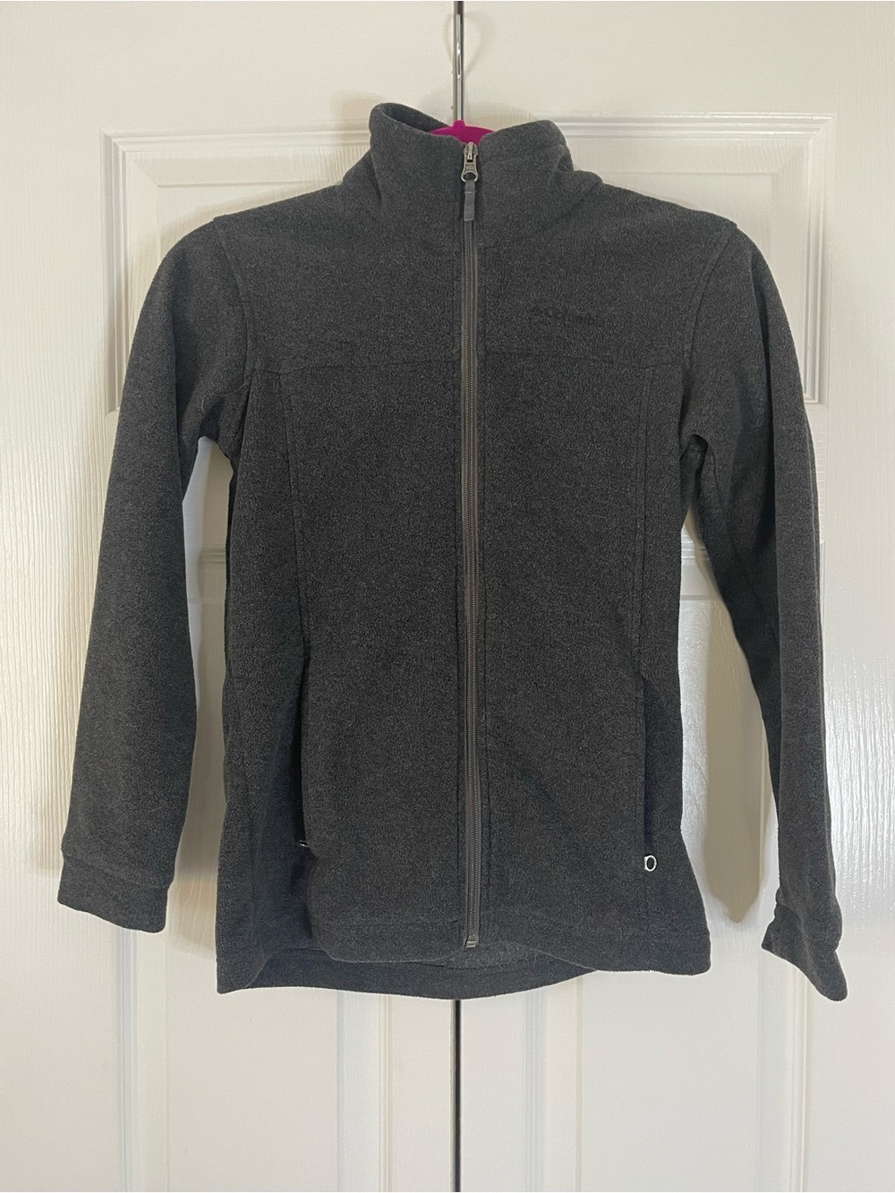 Columbia Kids M Charcoal Full-Zip Fleece Jacket